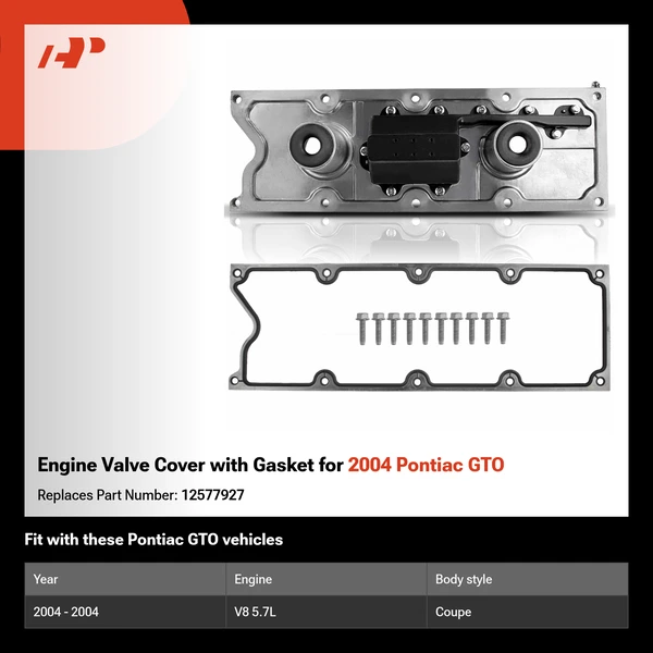 Engine Valve Cover with Gasket for 2004 Pontiac GTO