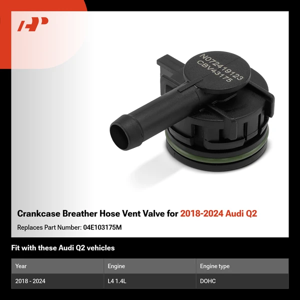 Crankcase Breather Hose Vent Valve for 2018-2024 Audi Q2