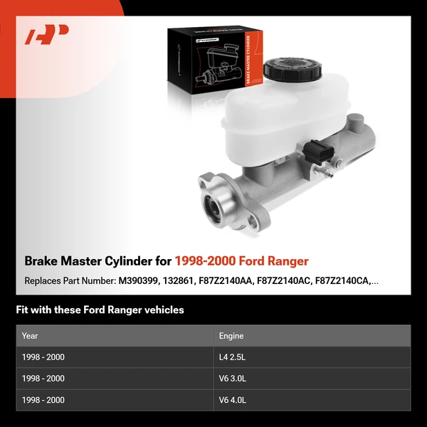 Brake Master Cylinder for 1998-2000 Ford Ranger