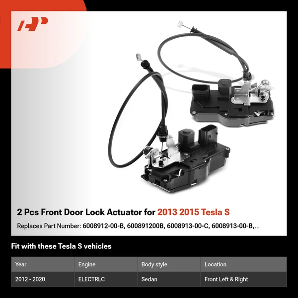2 Pcs Front Door Lock Actuator for 2013 2015 Tesla S