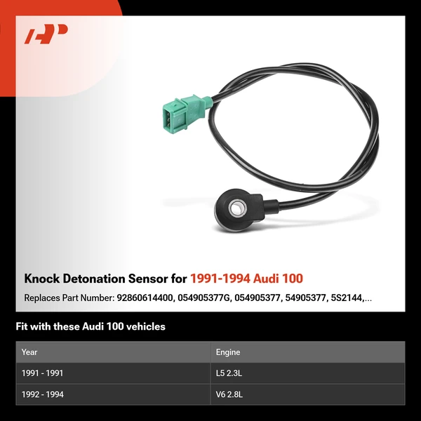 Knock Detonation Sensor for 1991-1994 Audi 100