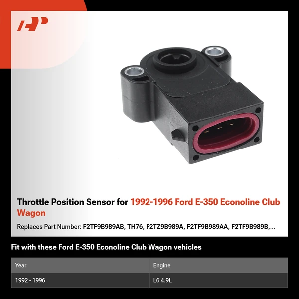 Throttle Position Sensor for 1992-1996 Ford E-350 Econoline Club Wagon