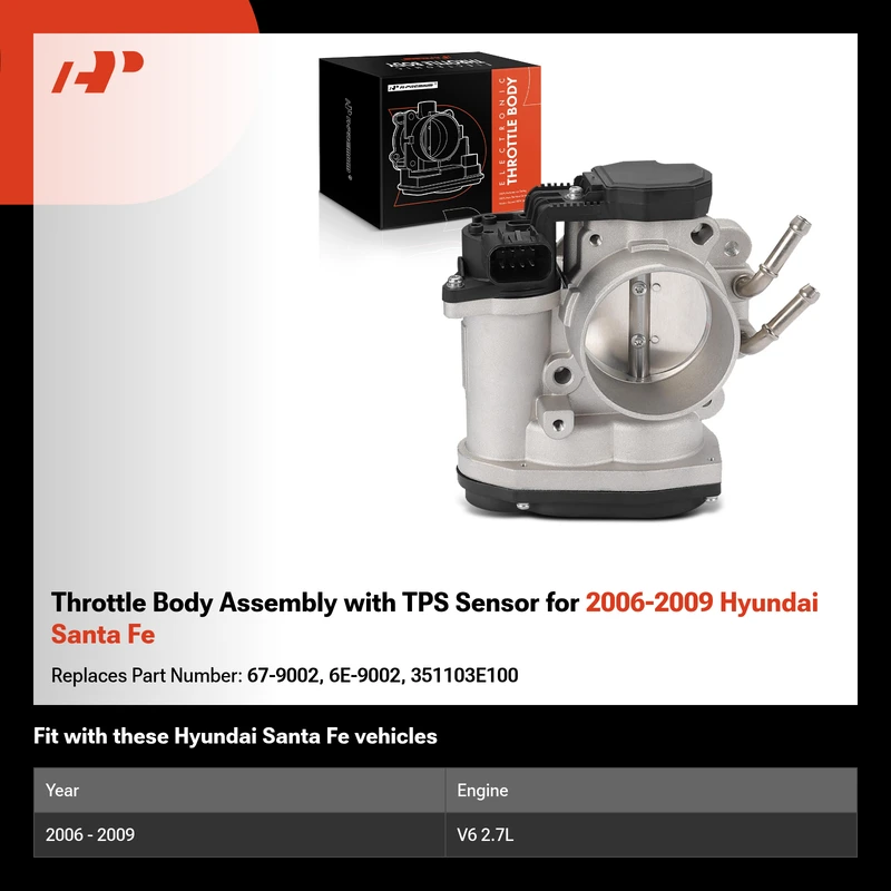Throttle Body Assembly with TPS Sensor for 2006-2009 Hyundai Santa Fe