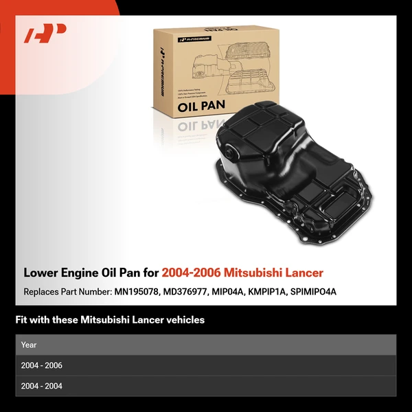 Lower Engine Oil Pan for 2004-2006 Mitsubishi Lancer