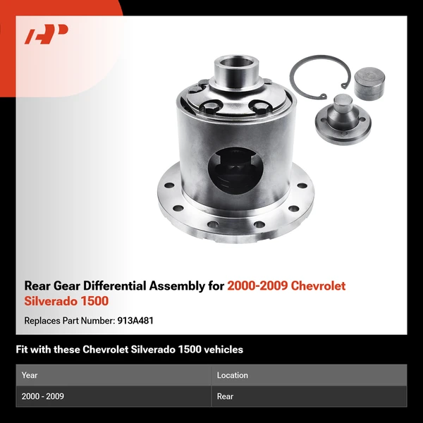 Rear Gear Differential Assembly for 2000-2009 Chevrolet Silverado 1500