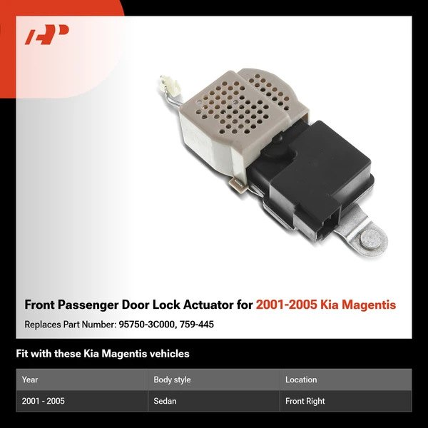 Front Passenger Door Lock Actuator for 2001-2005 Kia Magentis