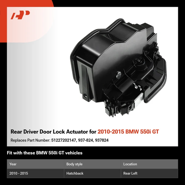 Rear Driver Door Lock Actuator for 2010-2015 BMW 550i GT