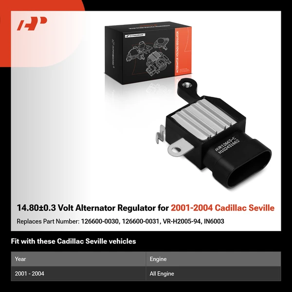 14.80±0.3 Volt Alternator Regulator for 2001-2004 Cadillac Seville