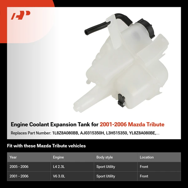 Engine Coolant Expansion Tank for 2001-2006 Mazda Tribute