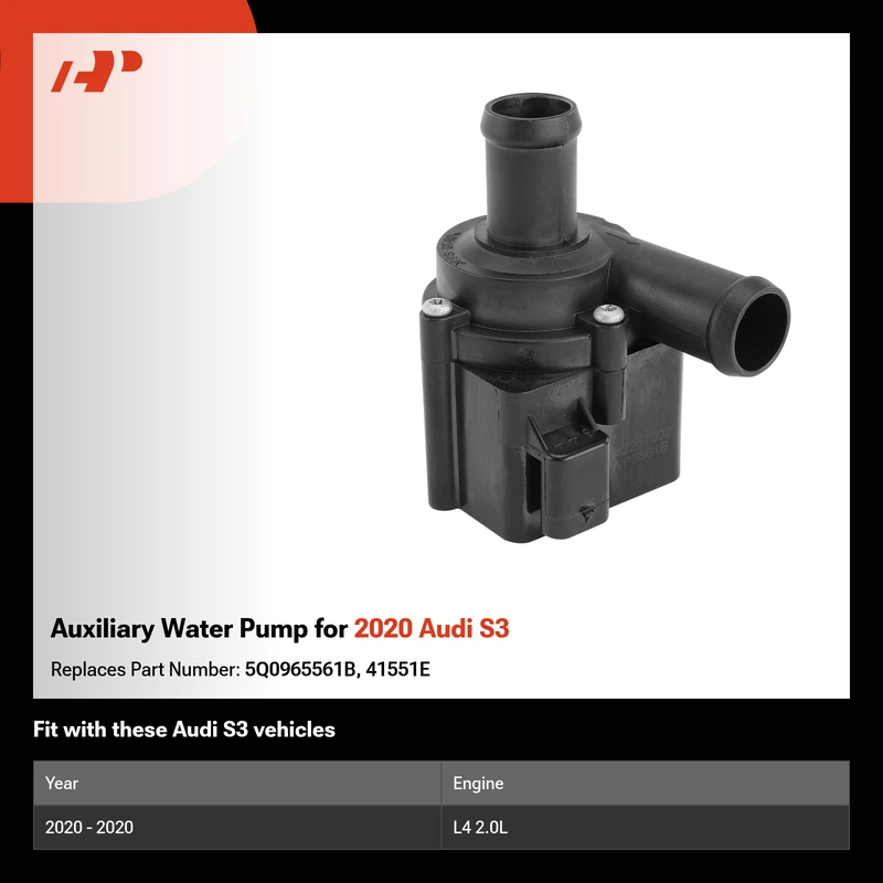 Auxiliary Water Pump for 2020 Audi S3