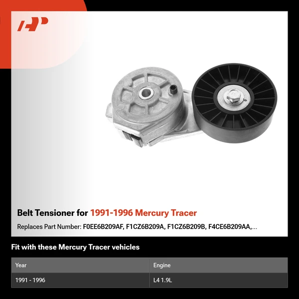 Belt Tensioner for 1991-1996 Mercury Tracer