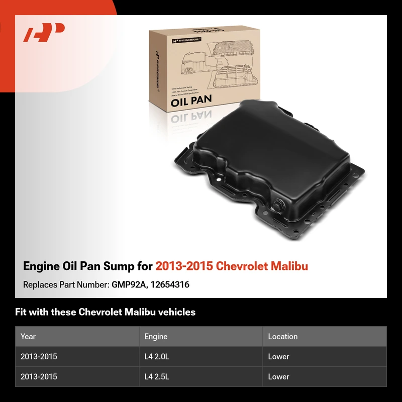 Engine Oil Pan Sump for 2013-2015 Chevrolet Malibu