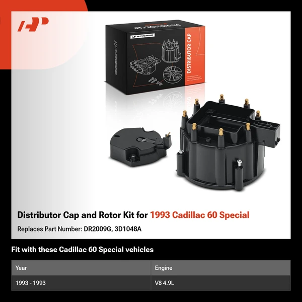 Distributor Cap and Rotor Kit for 1993 Cadillac 60 Special