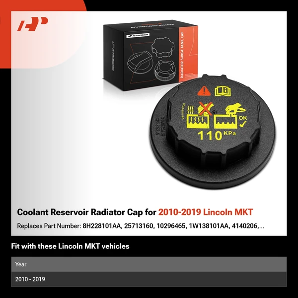 Coolant Reservoir Radiator Cap for 2010-2019 Lincoln MKT