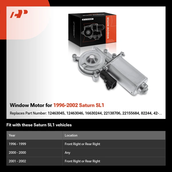 Window Motor for 1996-2002 Saturn SL1