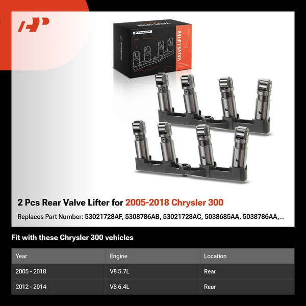 2 Pcs Rear Valve Lifter for 2005-2018 Chrysler 300