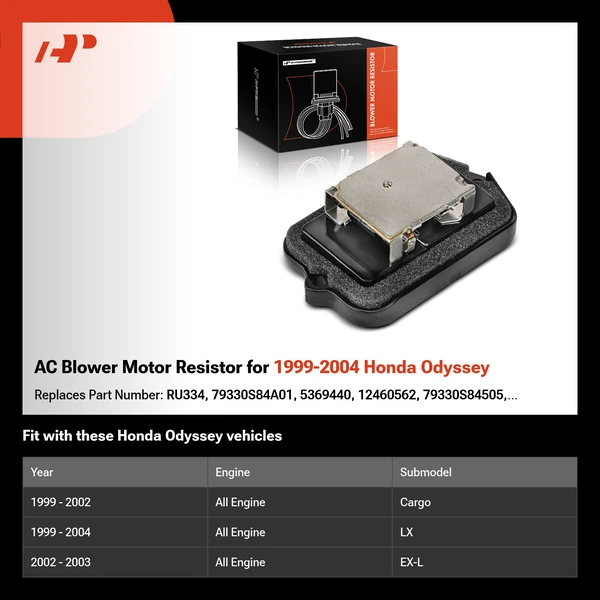AC Blower Motor Resistor for 1999-2004 Honda Odyssey