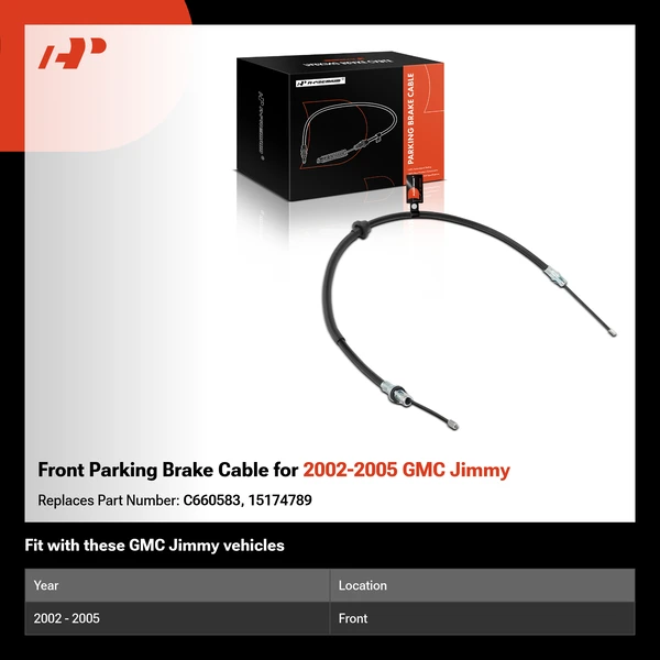Front Parking Brake Cable for 2002-2005 GMC Jimmy