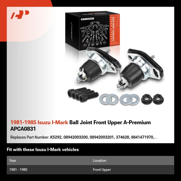 1981-1985 Isuzu I-Mark Ball Joint Front Upper A-Premium APCA0831