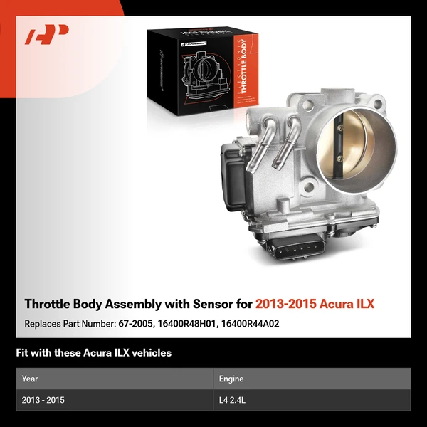 Throttle Body Assembly with Sensor for 2013-2015 Acura ILX
