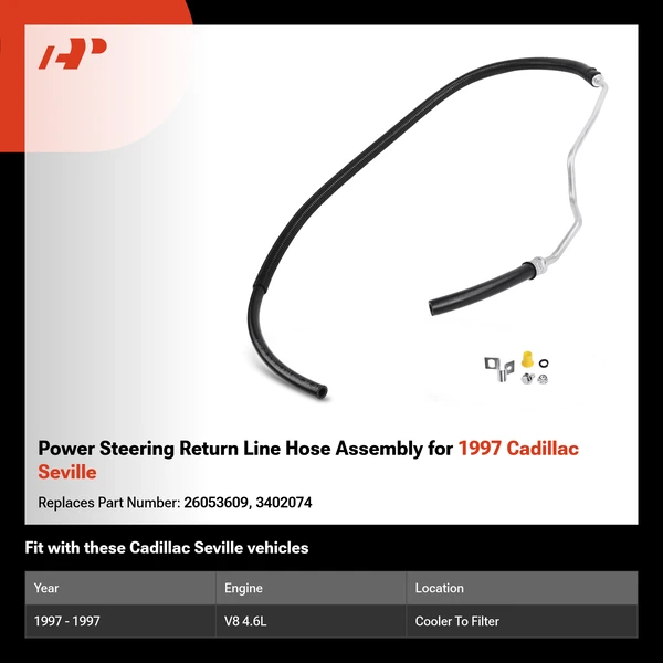 Power Steering Return Line Hose Assembly for 1997 Cadillac Seville
