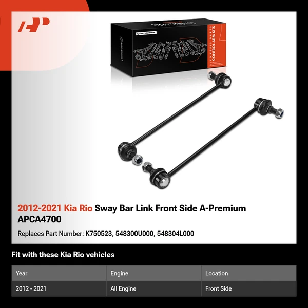 2012-2021 Kia Rio Sway Bar Link Front Side A-Premium APCA4700