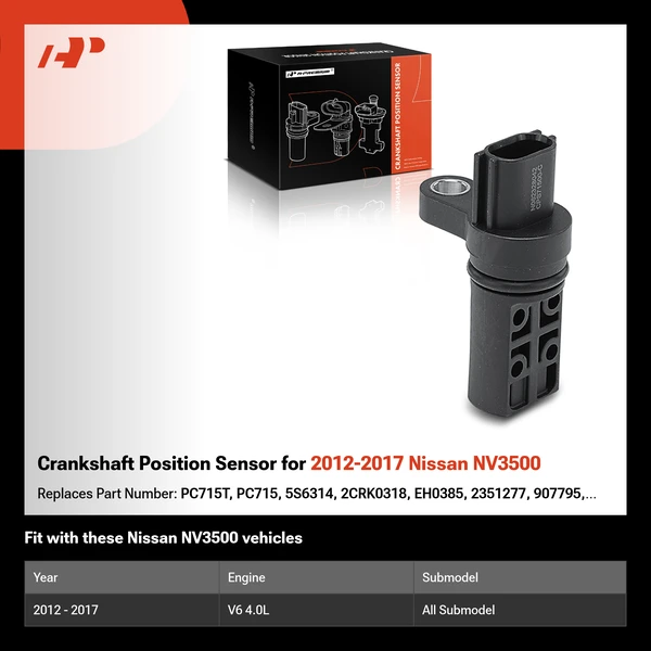 Crankshaft Position Sensor for 2012-2017 Nissan NV3500