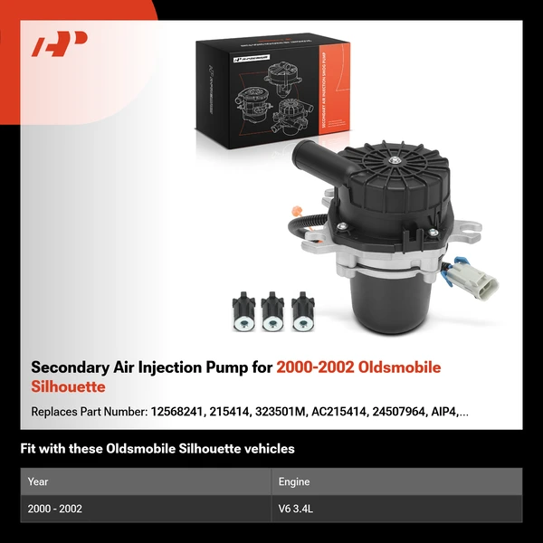 Secondary Air Injection Pump for 2000-2002 Oldsmobile Silhouette