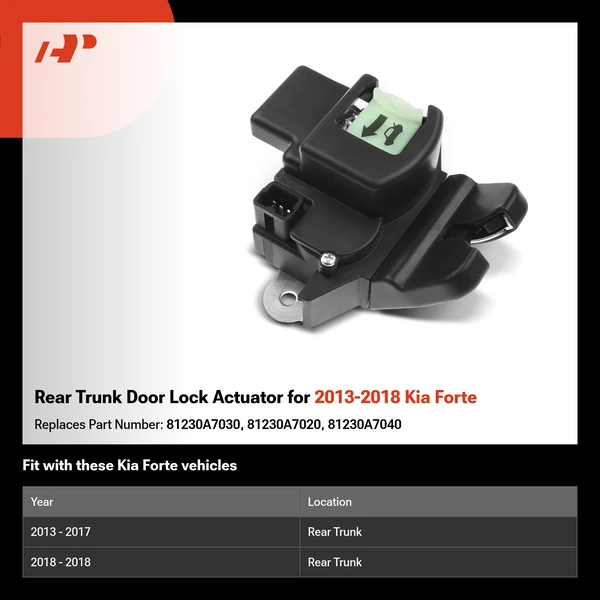 Rear Trunk Door Lock Actuator for 2013-2018 Kia Forte