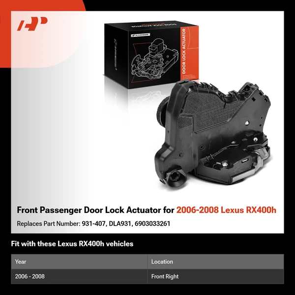 Front Passenger Door Lock Actuator for 2006-2008 Lexus RX400h