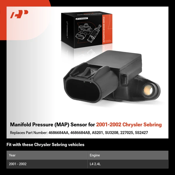 Manifold Pressure (MAP) Sensor for 2001-2002 Chrysler Sebring