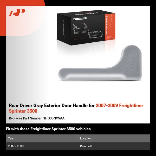 Rear Driver Gray Exterior Door Handle for 2007-2009 Freightliner Sprinter 3500