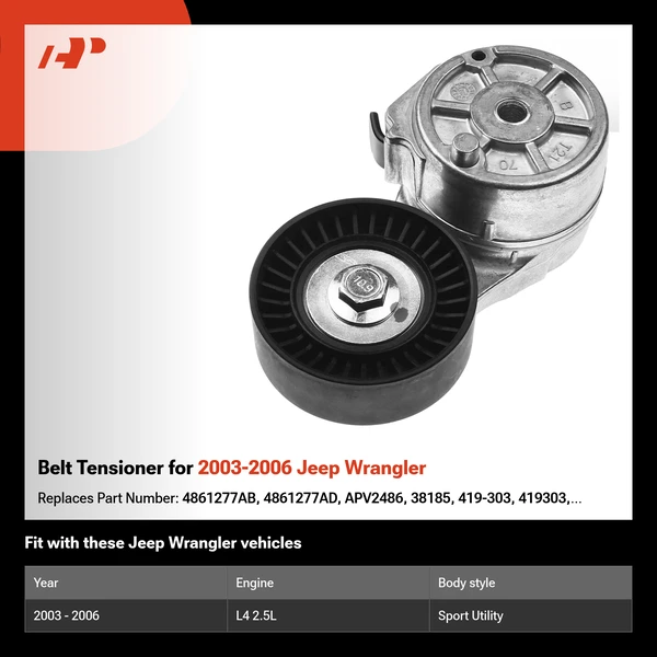 Belt Tensioner for 2003-2006 Jeep Wrangler