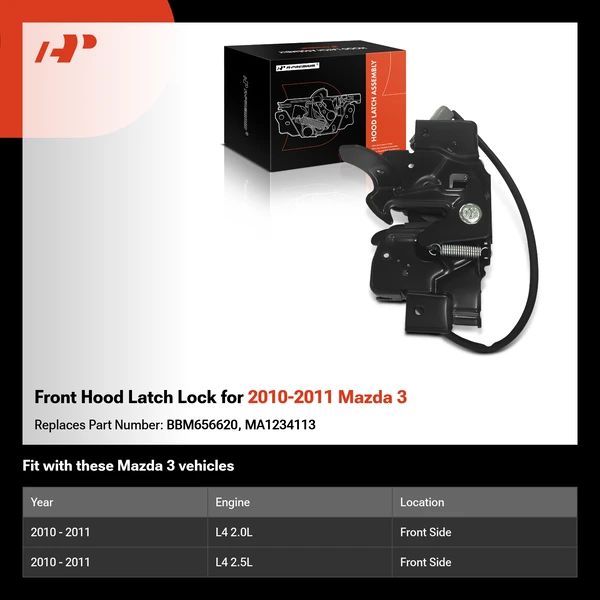 Front Hood Latch Lock for 2010-2011 Mazda 3