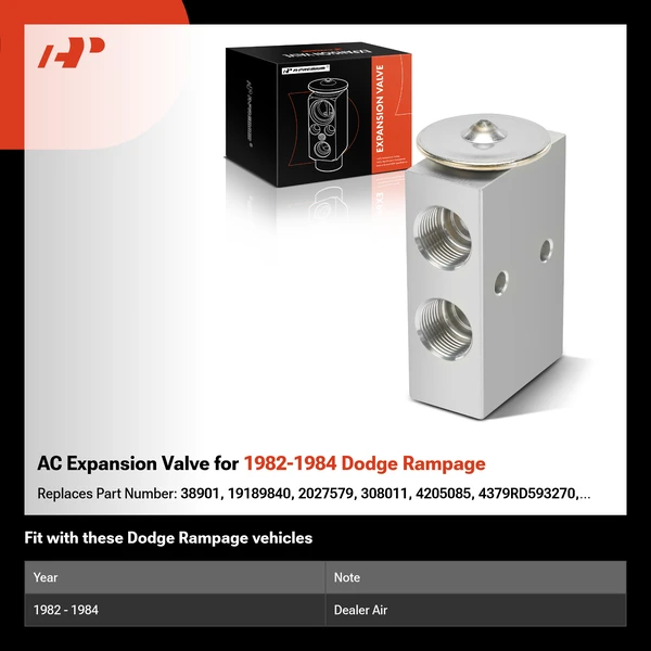 AC Expansion Valve for 1982-1984 Dodge Rampage