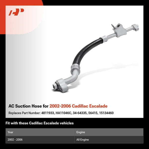 AC Suction Hose for 2002-2006 Cadillac Escalade