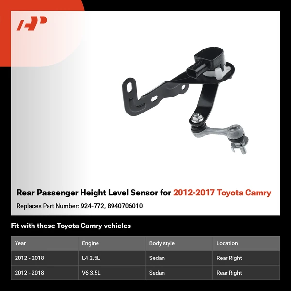Rear Passenger Height Level Sensor for 2012-2017 Toyota Camry