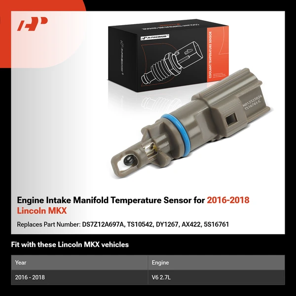 Engine Intake Manifold Temperature Sensor for 2016-2018 Lincoln MKX