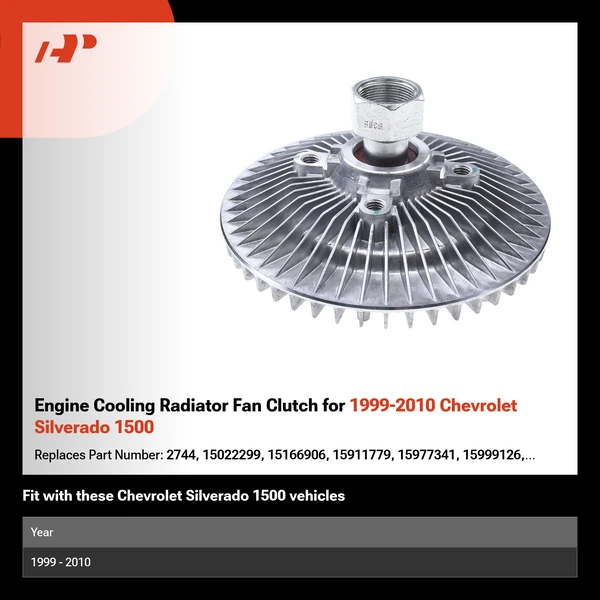 Engine Cooling Radiator Fan Clutch for 1999-2010 Chevrolet Silverado 1500