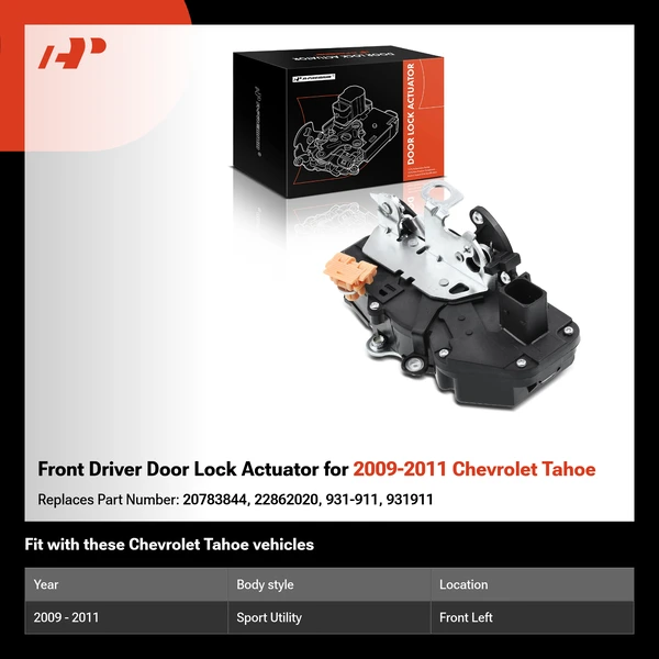 Front Driver Door Lock Actuator for 2009-2011 Chevrolet Tahoe