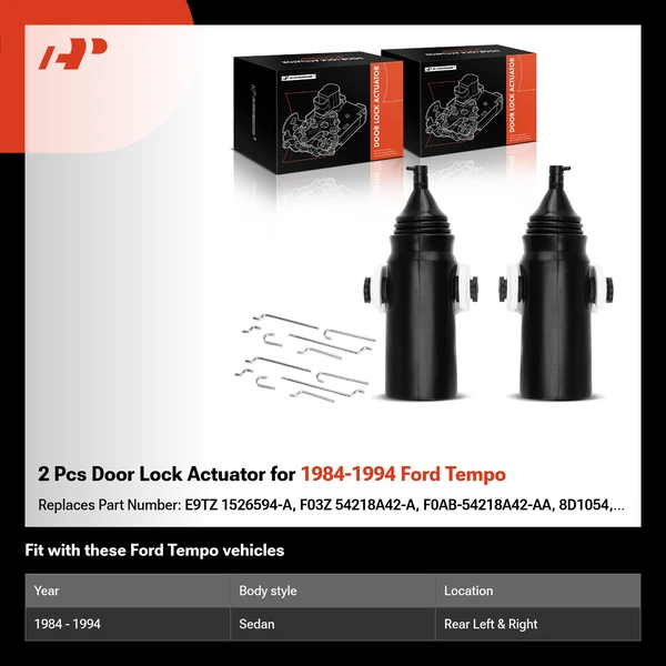 2 Pcs Door Lock Actuator for 1984-1994 Ford Tempo