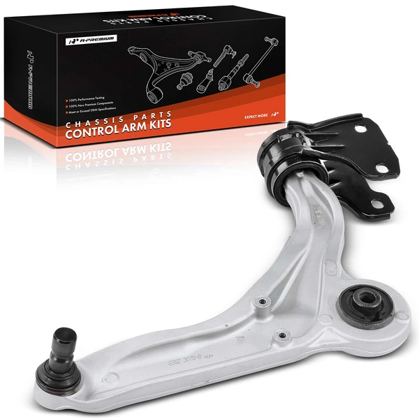 2017-2020 Lincoln Continental 1-Pc Control Arm and Ball Joint Kit, Front Right Passenger Side with Ball Joint A-Premium APCA4130