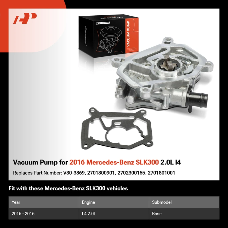 Vacuum Pump for 2016 Mercedes-Benz SLK300 2.0L l4