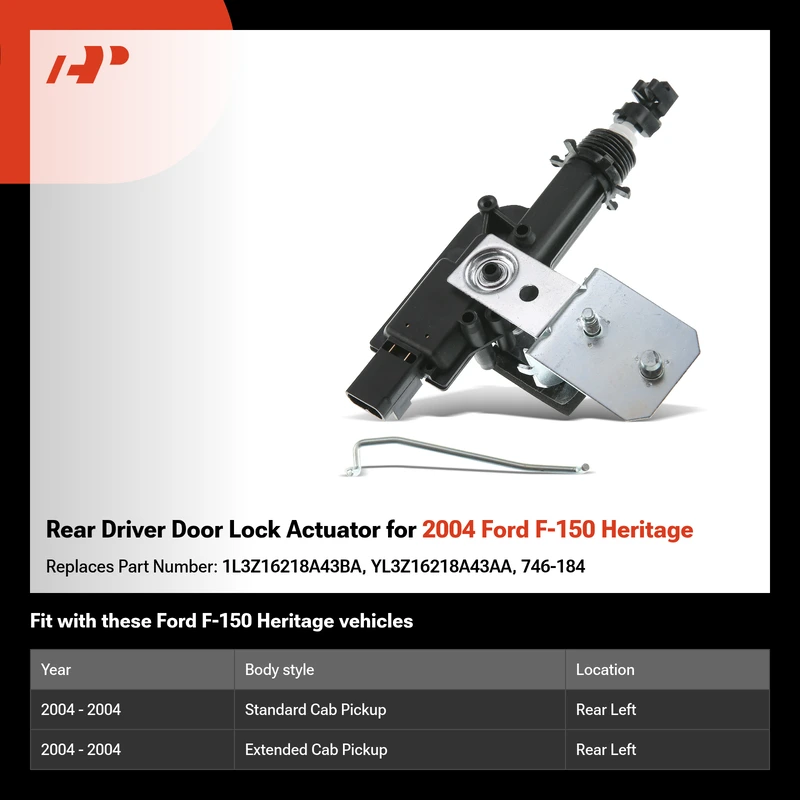Rear Driver Door Lock Actuator for 2004 Ford F-150 Heritage