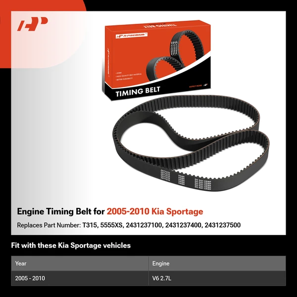 Engine Timing Belt for 2005-2010 Kia Sportage