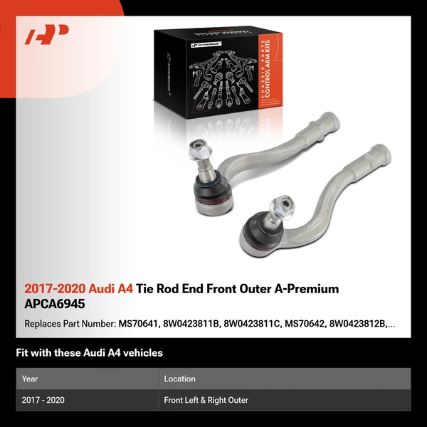 2017-2020 Audi A4 Tie Rod End Front Outer A-Premium APCA6945
