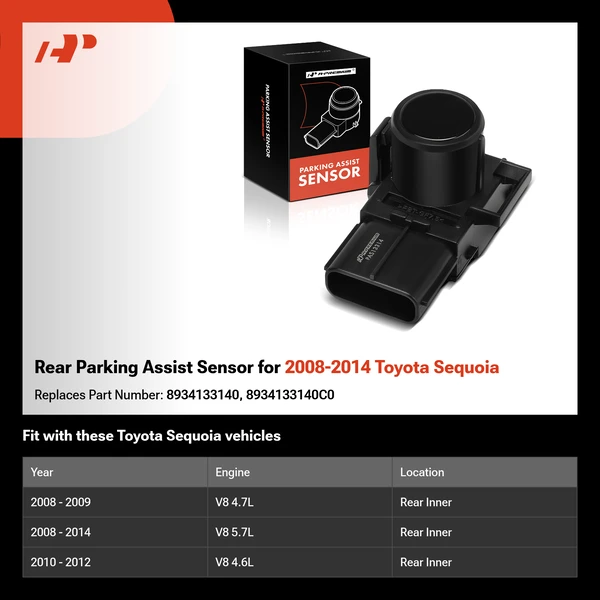Rear Parking Assist Sensor for 2008-2014 Toyota Sequoia
