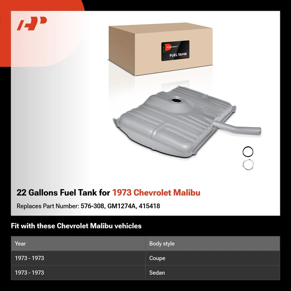 22 Gallons Fuel Tank for 1973 Chevrolet Malibu