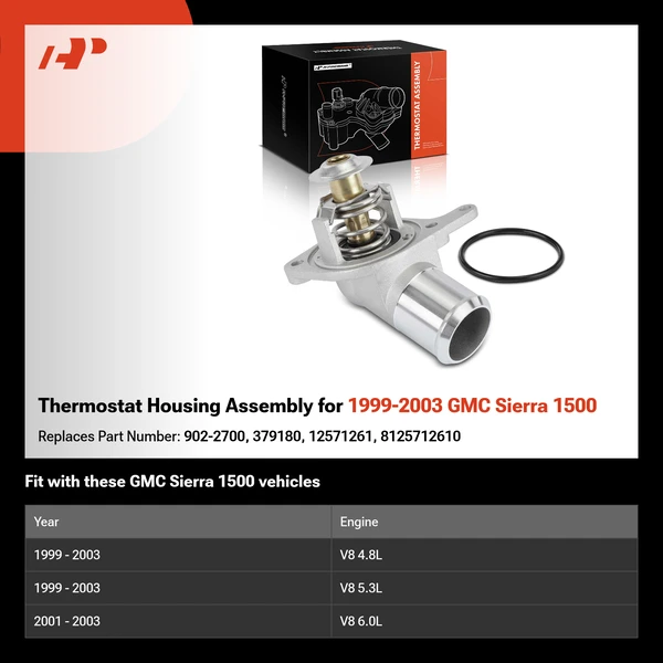 Thermostat Housing Assembly for 1999-2003 GMC Sierra 1500