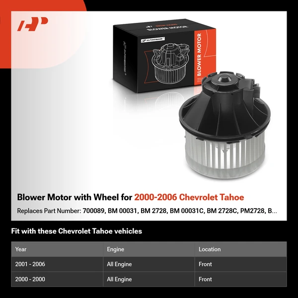Blower Motor with Wheel for 2000-2006 Chevrolet Tahoe